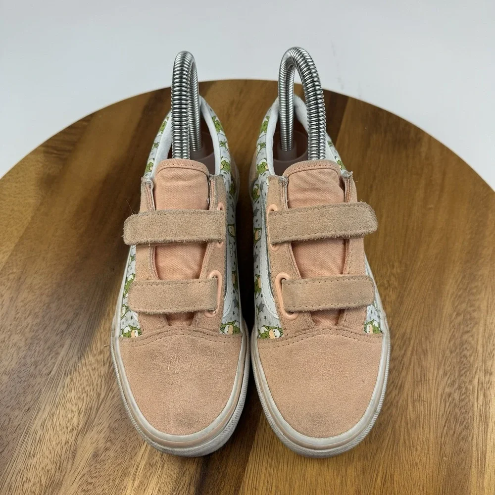 Big Kids Girls Vans‎ Old Skool V Holiday Christmas Tree Pink Sneakers Size 2 Y